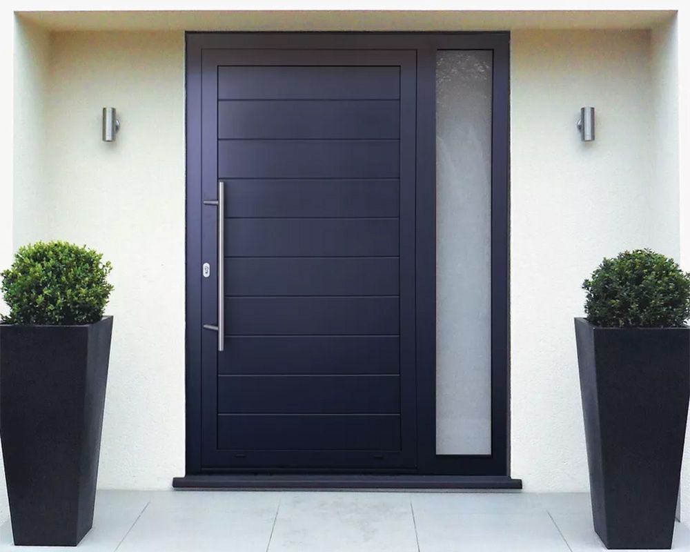 Modern exterior door installation